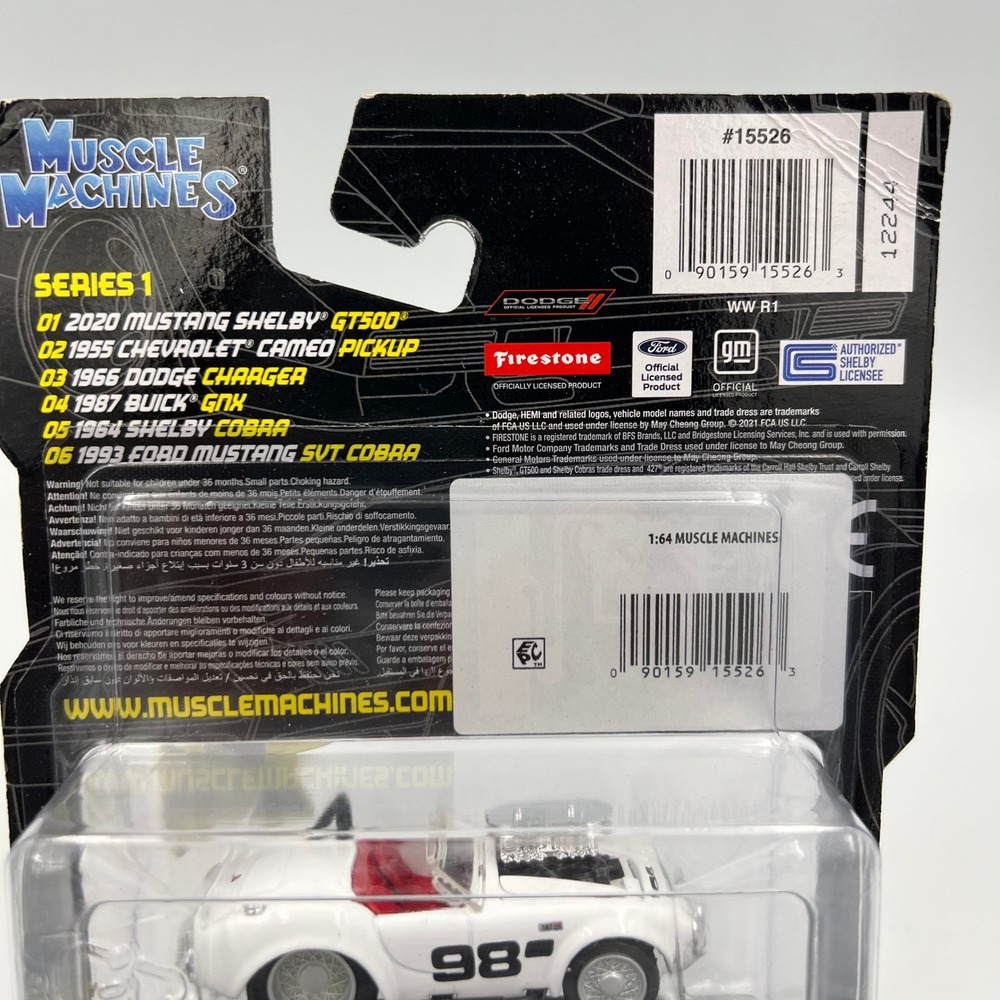Muscle Machines 1964 Shelby Cobra 1:64 Die-Cast Car Series 1 Model 05 Stand - Picture 5 of 7